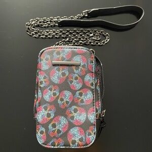 Multicolor skull crossbody bag